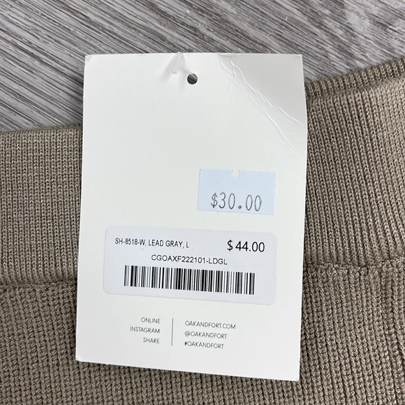 Oak + FORT Knit Brown Shorts Size L ( Large ) - Picture 2 of 2